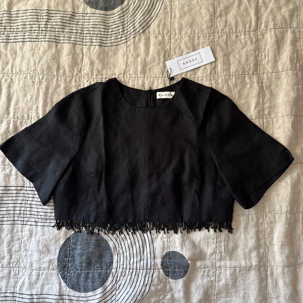 NWT *ARCHIVE* DEFECT - NEEDS ZIPPER FIX - RHODE Shawna Top in Ink size S